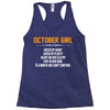 October Girl Hated By Many Racerback Tank