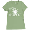 go green Ladies Fitted T-Shirt