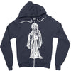 santa muerte blanca Zipper Hoodie