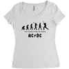 The Evolution of Rock Women's Triblend Scoop T-shirt