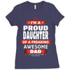 proud daughter dad Ladies Fitted T-Shirt