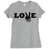 love peace Ladies Fitted T-Shirt
