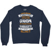 Super Cool Grandpa Of A Freaking Awesome Granddaughter Crewneck Sweatshirt
