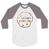 i accept cookies brown 3/4 Sleeve Shirt
