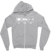 v1 eat sleep code Zipper Hoodie