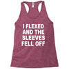 i flexed and the sleeves fell off Racerback Tank