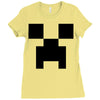 creeper face Ladies Fitted T-Shirt
