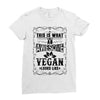 Awesome Vegan Ladies Fitted T-Shirt