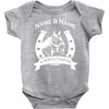 personalised pony horse and rider Baby Onesie