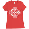 tribal celtic cross ireland present xmas birthday gift ideas Ladies Fitted T-Shirt