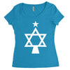 chrismukkah tree christmas Women's Triblend Scoop T-shirt