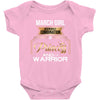 march  girl is a perfect combination of princess and warrior Baby Bodysuit