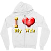 i heart my wife Zipper Hoodie
