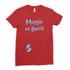 Muggle On Board Blue Ladies Fitted T-Shirt