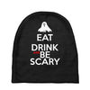 eat drink and be scary Baby Beanies