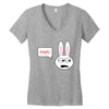 meh bunny Women's V-Neck T-Shirt