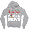 christmas dogs and paws Zipper Hoodie