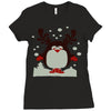 christmas t shirt santa reindeer penguin novelty xmas Ladies Fitted T-Shirt