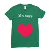 We're Hungry with Heart Ladies Fitted T-Shirt