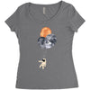Ballon Planet Women's Triblend Scoop T-shirt