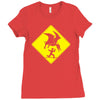 pterosaur warning Ladies Fitted T-Shirt