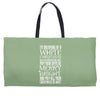 white christmas Weekender Totes