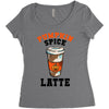 pumpkin space latte Women's Triblend Scoop T-shirt