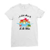 a turtle made it to the water Ladies Fitted T-Shirt