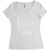 rabbit duck white Women's Triblend Scoop T-shirt