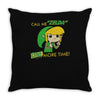 call me zelda one more time Throw Pillow