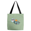 astronaut dog Tote Bags