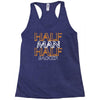 half man half badger Racerback Tank