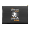 the best grandpas go running Accessory Pouches