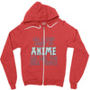 care about anime and two real people girls Zipper Hoodie
