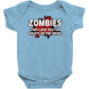 zombies love you, ideal birthday gift or present Baby Bodysuit