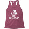 i eat breakfast Racerback Tank
