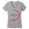 time check Women's V-Neck T-Shirt
