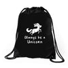 Always Be a Unicorn Drawstring Bags