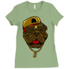 dog hip hop style Ladies Fitted T-Shirt