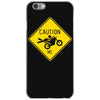 motorcycle caution sign iPhone 6/6s Case