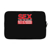 funny rude sex is not the answer, ideal birthday gift or present Laptop sleeve