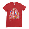 skeleton christmas tree Ladies Fitted T-Shirt