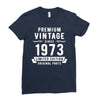 Premium Vintage Since 1973 Limited Edition Original Parts Ladies Fitted T-Shirt