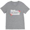 blessed mommy with flower white color V-Neck Tee