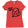huh dinosaur Ladies Fitted T-Shirt