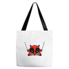 deadpool cartoon Tote Bags