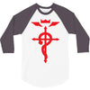 fma full metal alchemist cross inspired ladies 3/4 Sleeve Shirt