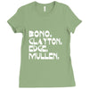 bono, clayton, edge, mullen Ladies Fitted T-Shirt