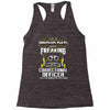 proud dad freaking Racerback Tank