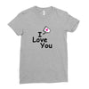 I LOVE YOU Ladies Fitted T-Shirt